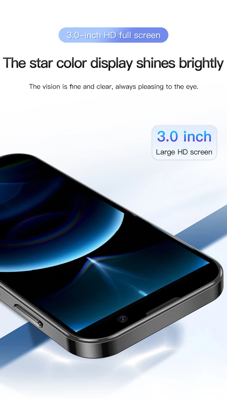 Mini Smartphone SERVO 16SE 16 Go ROM Android 9.0 Wifi Double SIM Veille Play Store 3G WCDMA Petit Téléphone Portable Intelligent 3.0" Nouvelle Version