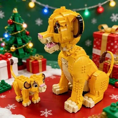 Créatif Le Lion Modèle Blocs de Construction Briques Ensemble Idée Cadeau pour Adultes et Fans de Cinéma Fête des Enfants Cadeaux de Noël 1445 pièces