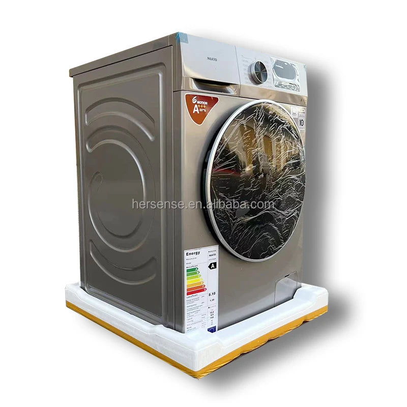 Household Large Capacity Intelligent 12kg Variable Frequency Full Automatic Front Load Washing Machine with Hot Dry 2 in 1