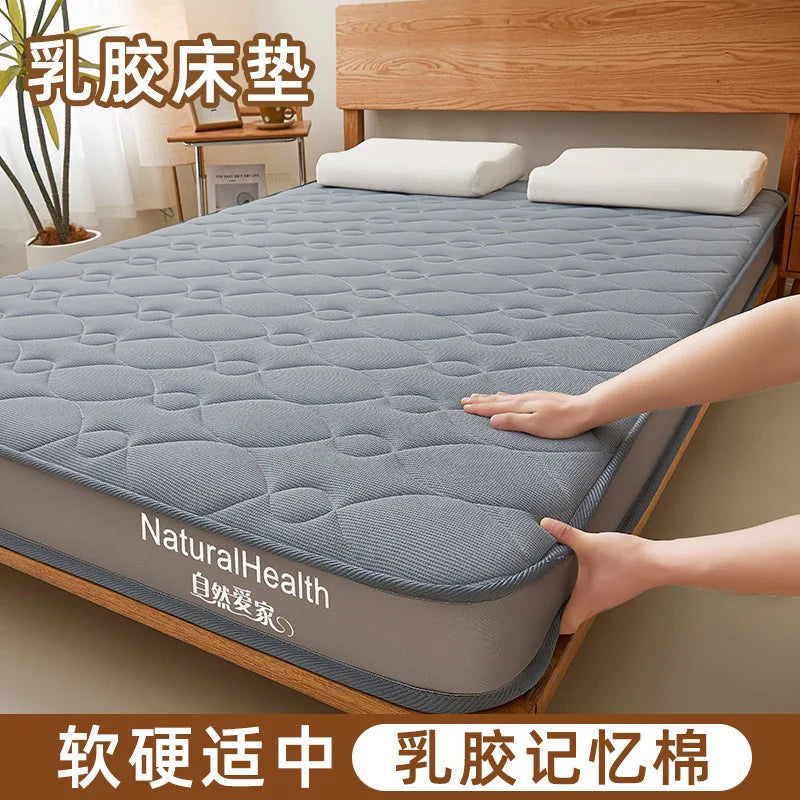Naturlatexmatratze für Zuhause Schlafzimmer Tatami Memory-Baumwollauflage Gepolsterte Mietwohnung Einzelzimmer Studentenwohnheim Verdickt