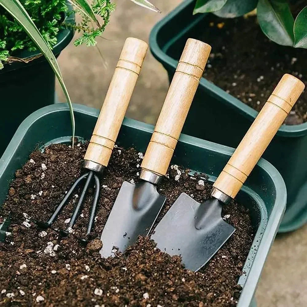 3er-Set Mini-Gartengeräte für Gartenpflanzen, Blumentopf, Kakteen, Gemüse, Graben, Jäten, Zimmerpflanzen, kleine Gartenwerkzeuge