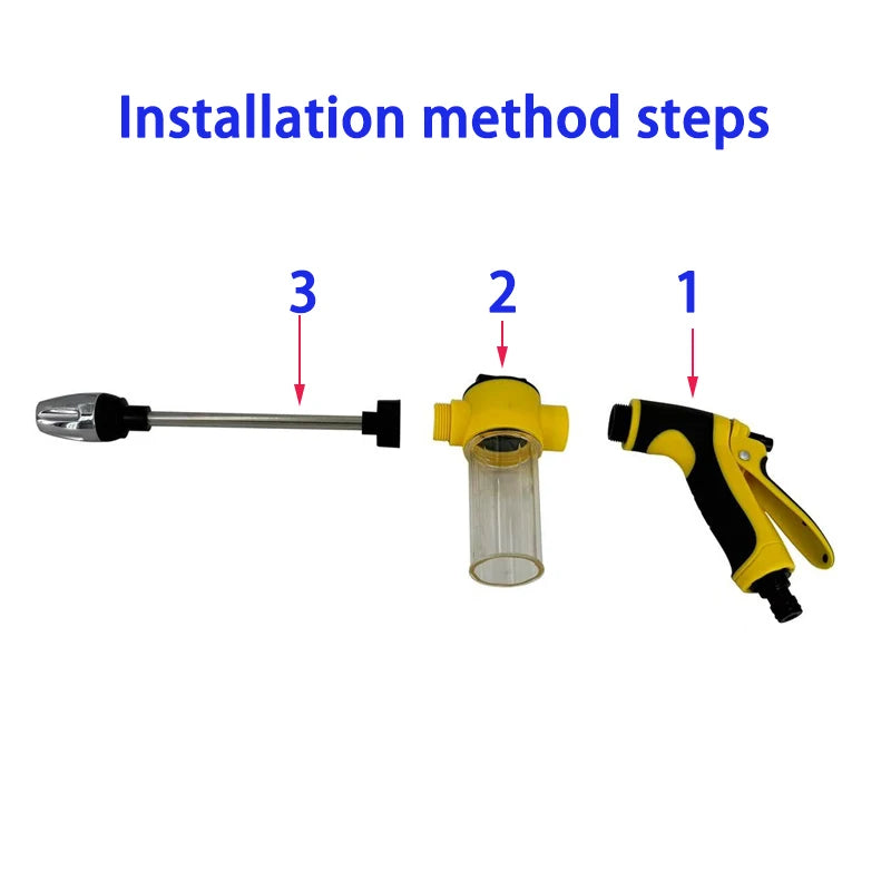 Tuyau d'arrosage magique extensible 2025, pour lavage de voiture haute pression, 7 fonctions de pulvérisation d'eau, pistolet à eau, tuyau d'arrosage pour jardin domestique