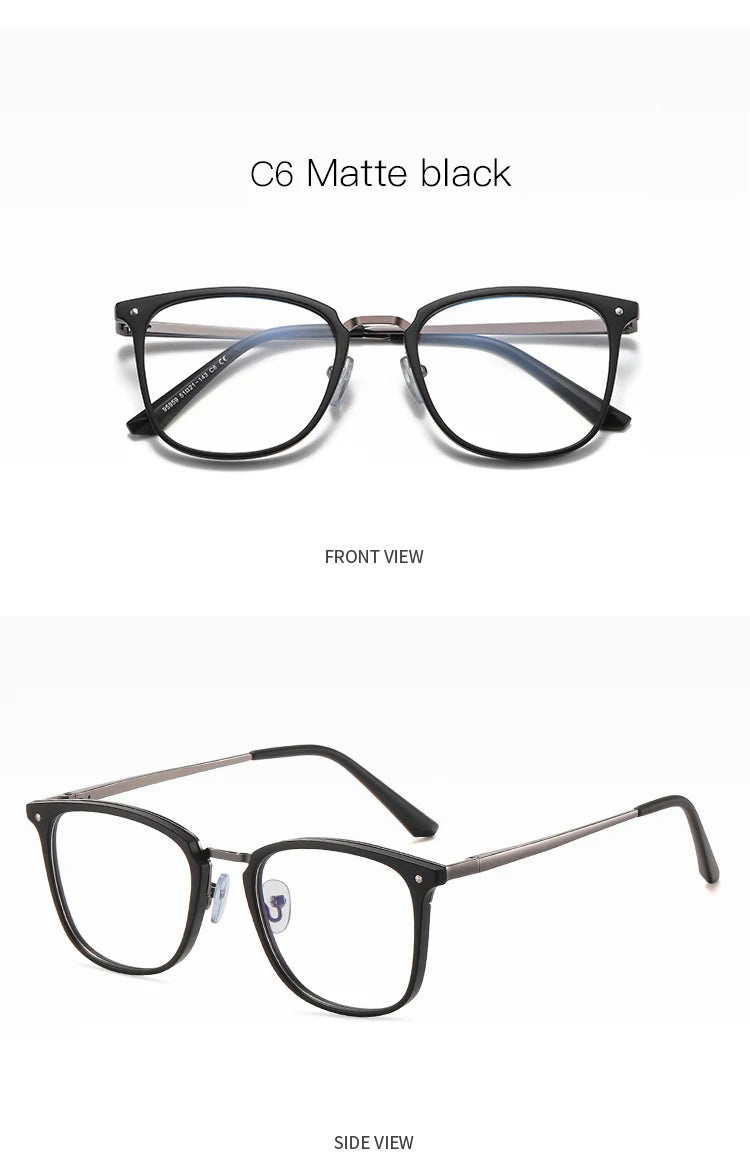 JMISUS Fashion Square Progressive Gleitsichtbrille Herren Damen Photochrome Optische Brille Mehrstärken-Gläser zum Lesen und für den Computer