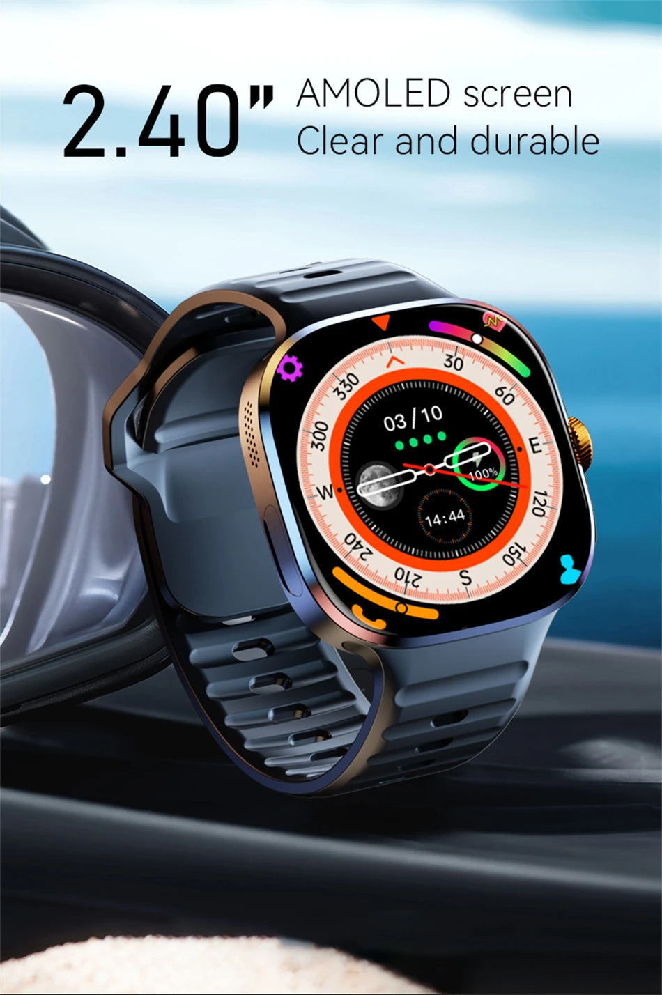 Montre intelligente 5G/4G réseau complet, écran HD 2,4 pouces, appel vidéo, 16 Go+256 Go de RAM, 2100 mAh, Google Play, WIFI, GPS, carte SIM