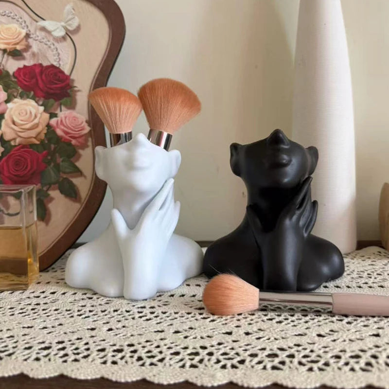 Multifunktionaler Schreibtisch-Organizer, kreative menschliche Körperform-Vase, Make-up-Pinsel- und Stifthalter, Statuen-Ornament, Heim- und Bürodekoration