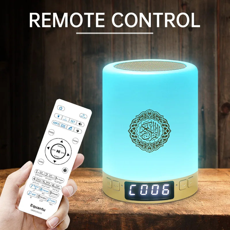 Heller Koran Azan Muslim Koran Bluetooth Lautsprecher Tragbares Nachtlicht Heilige Lampe Soundbox Musik Kabellos Caixa De Som Bocina Mp3
