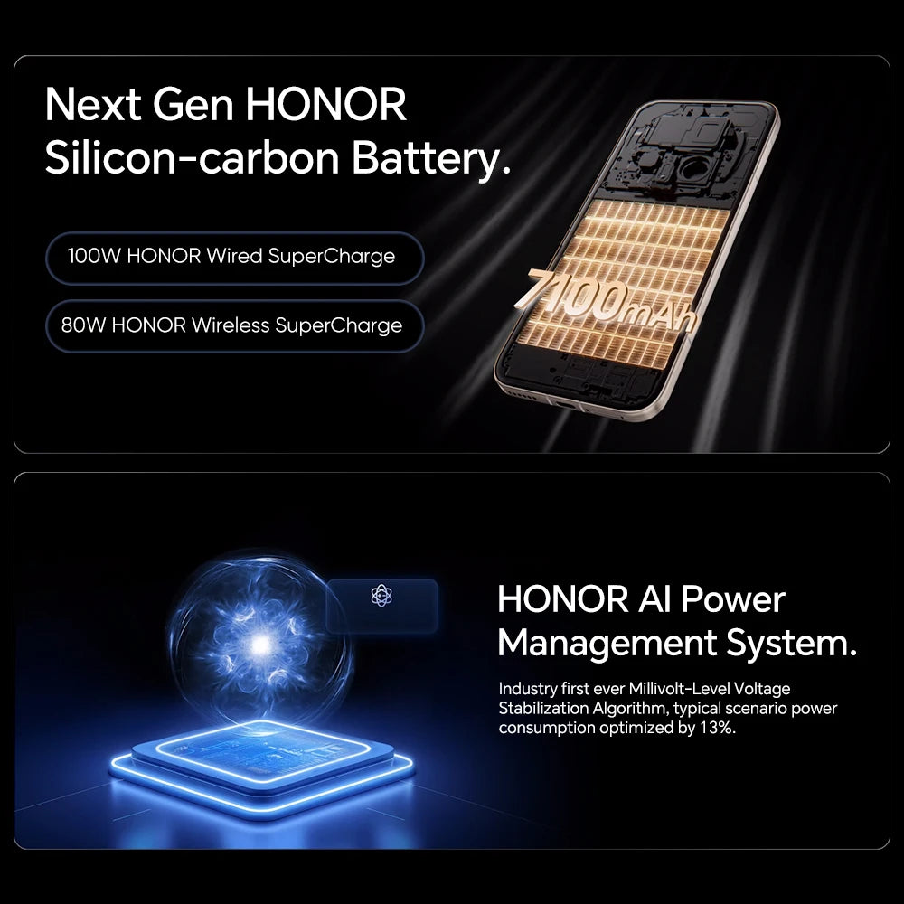 Version globale HONOR Magic8 Pro Snapdragon 8 Elite Gen 5 Écran OLED 6,71'' 120Hz 7100mAh SuperCharge 100W Téléphones Magic 8 Pro