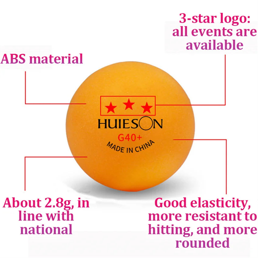 Neue Huieson 3-Sterne 20~100 STÜCK ABS 40+ Material Professionelle Tischtennisbälle TTF Tischtennis Ping-Pong-Bälle für Wettkämpfe