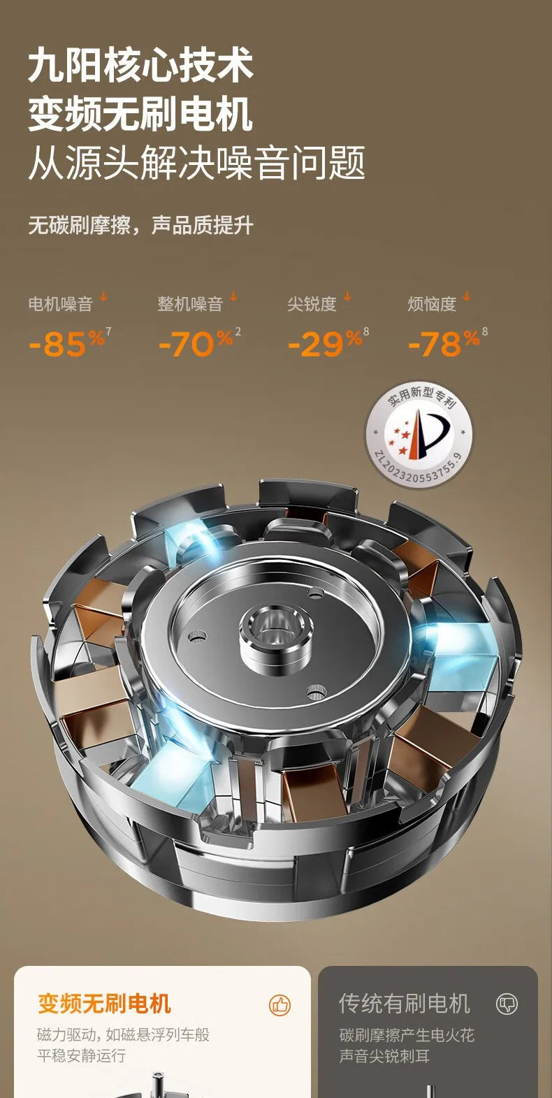 Mélangeur à grande vitesse Joyoung avec technologie de réduction du bruit et écran tactile, presse-agrumes et machine à lait de soja de 1,5 L B699 220 V