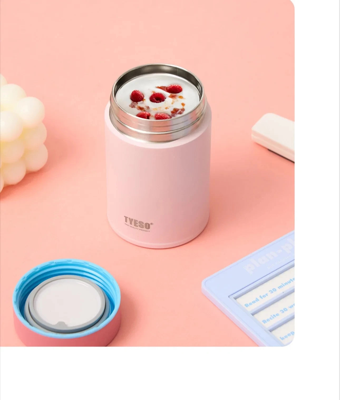 Tyeso 200ml Thermoses Stainless Steel Thermal Insulated Food Jar Lunch Box Office Meals Vacuum Flasks Portable Breakfast Cup