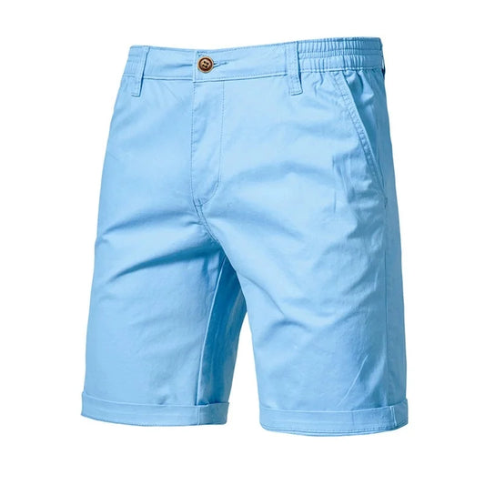 Men's new summer casual shorts - slim-fitting five-inch straight-leg pants in fashionable solid color for men's clothing.