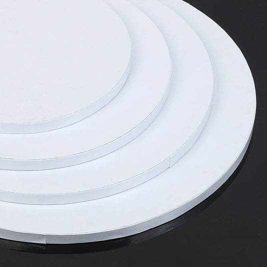 1Pcs Multi-size White Cake Tray Circle Paper Cardboard Base Cupcake Mousse Dessert Tray Wedding Birthday Party DIY Cake Decors