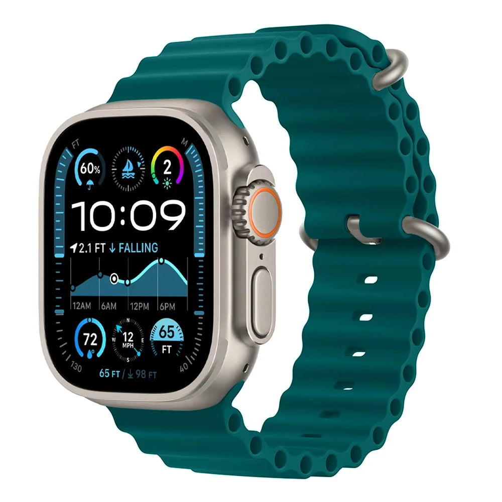 Offizielles Ocean Armband für Apple Watch Ultra 3 2 49mm 46mm 44mm 40mm 42 41 45 Sportarmband iWatch Series 11 10 9 7 8 6 SE3