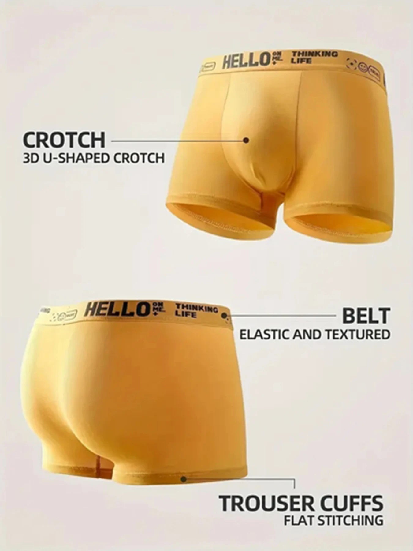 10 Pieces Men Underwear Quick Drying Stretchy Boxer Fshion Boy's Underpant Casual Sports Underwear High Stretch Trendy Panties