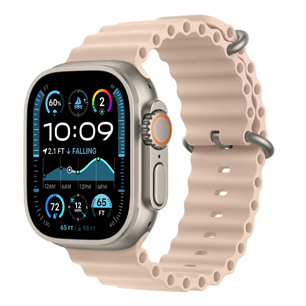 Offizielles Ocean Armband für Apple Watch Ultra 3 2 49mm 46mm 44mm 40mm 42 41 45 Sportarmband iWatch Series 11 10 9 7 8 6 SE3