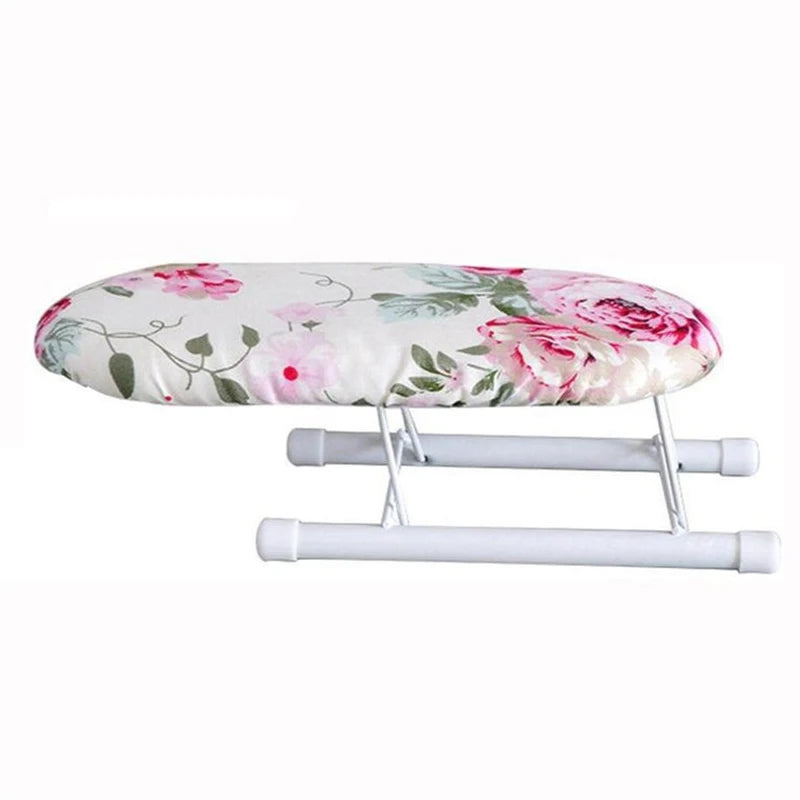 Folding Mini Ironing Board with Folding Legs Portable Household Clothes Ironing Rack Home Supplies Heat Resistant Ironing Cover
