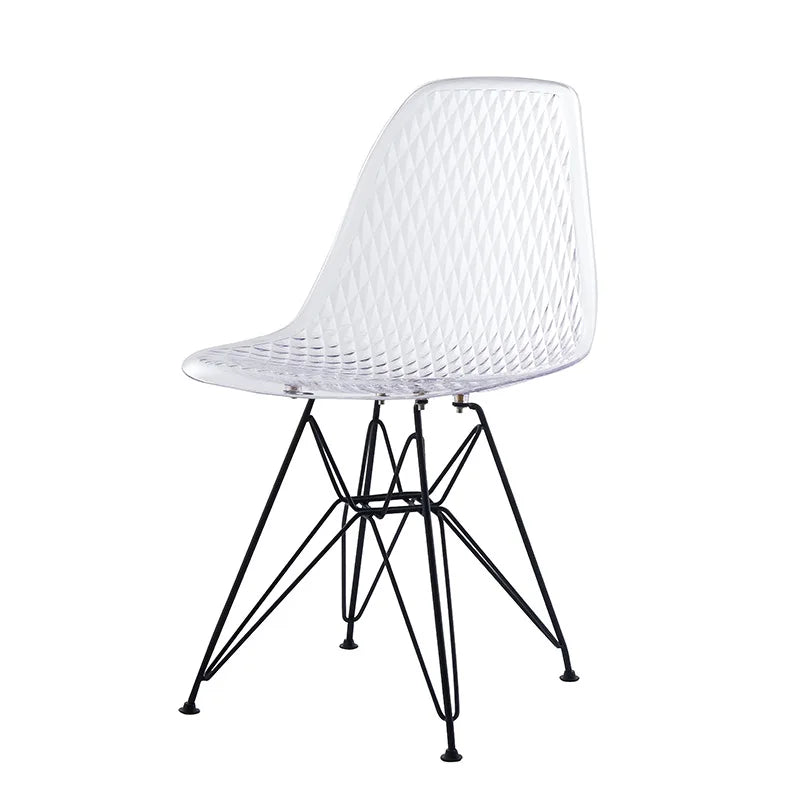 Nordic Transparent Eames Plastic Dining Bar Chair for Cafe Negotiation Simple Wholesale Seating