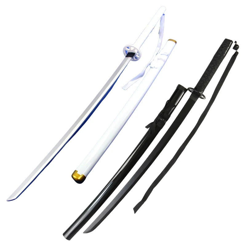 104cm Anime Bleach Katana Kuchiki Rukia Sword Cosplay Prop Wooden Ninja Knife Real Size Japanese Katana Samurai Sabre Kid Toy