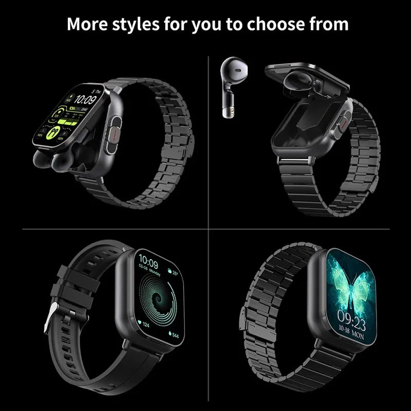 Montre Intelligente 2026 D8 Pro avec Écran 2,01 pouces, Écouteurs sans Fil, Fréquence Cardiaque, Pression Artérielle, Oxygène Sanguin et Assistant Sportif