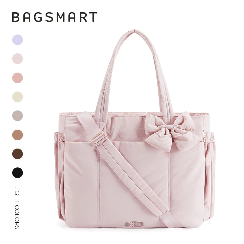 Grand sac fourre-tout grande capacité BAGSMART pour femmes, sac à main polyvalent pour les trajets quotidiens, sacoche bandoulière avec plusieurs poches, sac de sport