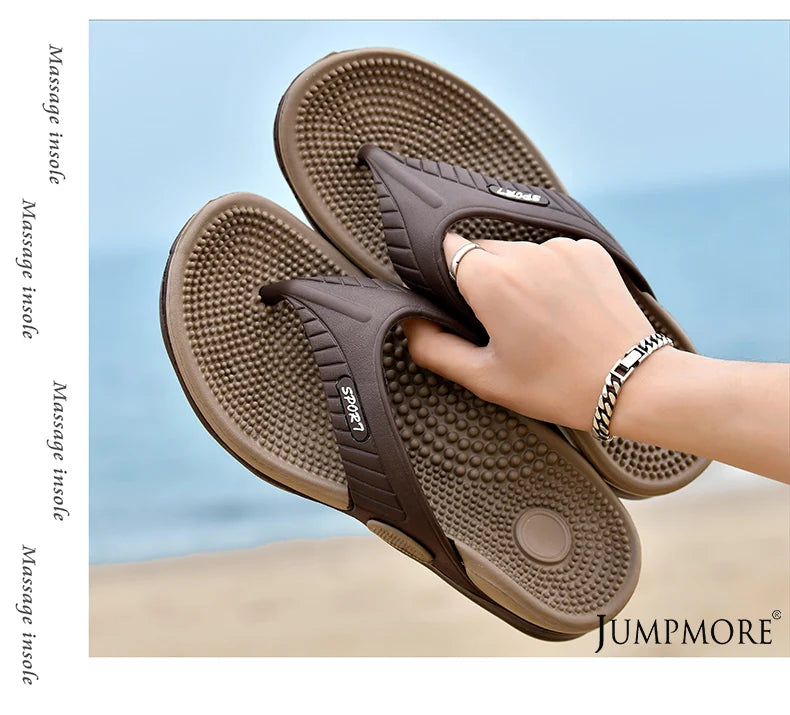 Tongs de Massage Hommes Pantoufles d'Été Sandales de Plage Confortables Hommes Chaussures Décontractées Mode Hommes Tongs Chaussures Tendance 2023