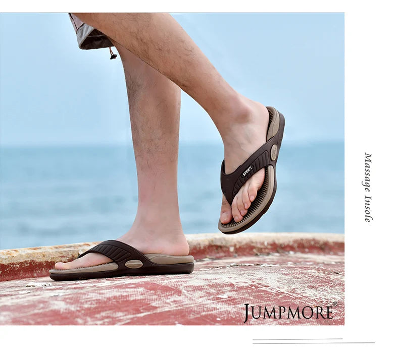 Tongs de Massage Hommes Pantoufles d'Été Sandales de Plage Confortables Hommes Chaussures Décontractées Mode Hommes Tongs Chaussures Tendance 2023