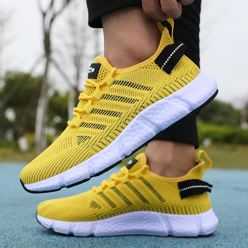 Chaussures de Course Légères pour Hommes Chaussures de Marche en Maille Respirante Nouvelles Chaussures de Sport d'Été en Plein Air Tenis Masculino Baskets Homme