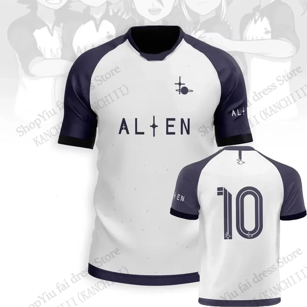 Anime Jersey Inazuma Eleven Kaio Football 3D Print T-shirt Men Women Fashion Short Sleeve Sports Tshirt Kids Tops Tee Mark Evens