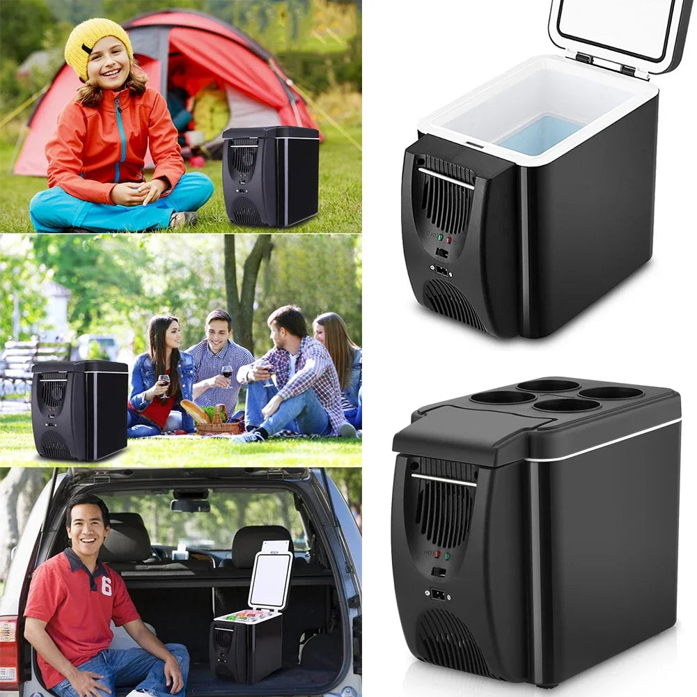 Tragbarer 12V Auto-Kühlschrank Gefrierschrank Heizung Kühlbox Reisekühlschrank 6L Mini Auto Gefrierschrank Kühler Wärmer Elektrischer Kühlschrank Amag