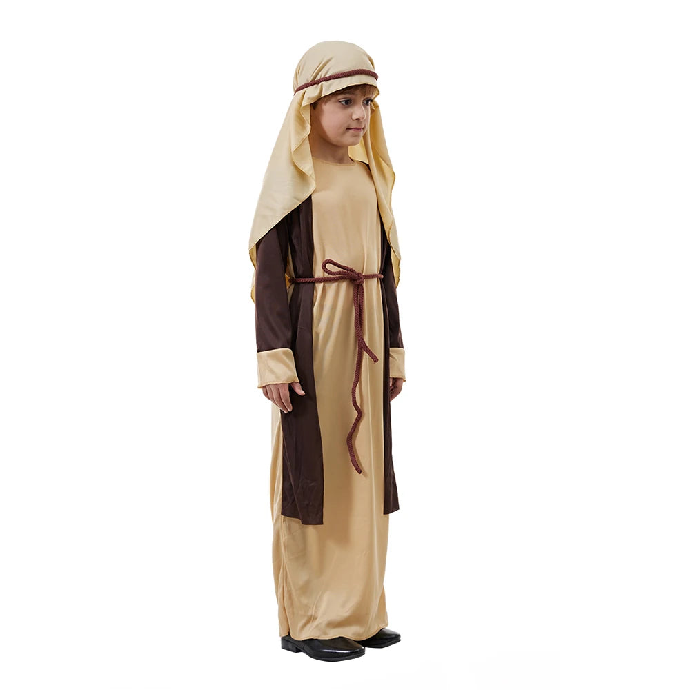 Saint Joseph Biblical Religious Boy Arabian Costume Halloween Boys Cosplay Outfits Carnival Easter Purim Fancy Dress