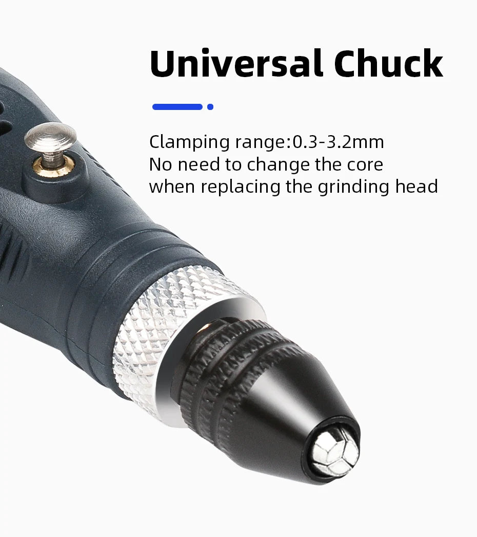 TUNGFULL Drill Engraver Mini Drill Tools Hand-held Mini Dremel Wood Working Tools Electric Grinding Accessories Set