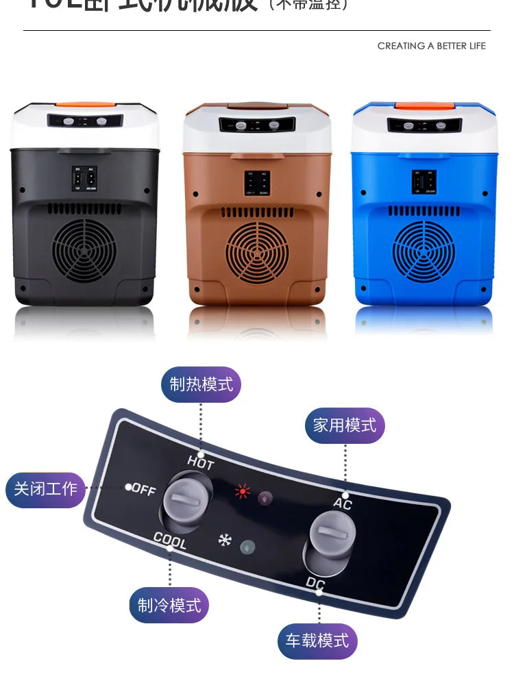 Durable  12/24V  Car Refrigerator 10L Camping Refrigerator Car Travel Cooler Warmer for Driving