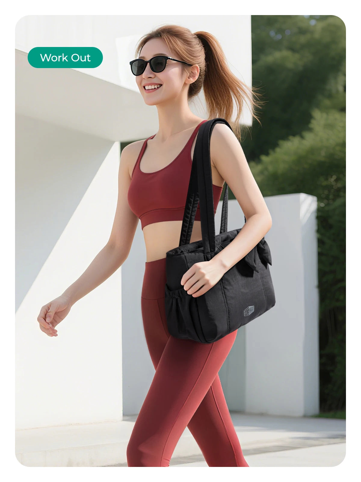 BAGSMART Vielseitige Reise-Tragetasche für Damen, Pendeltasche, mehrere Taschen, Umhängetasche, College-Schultasche, Schultertasche