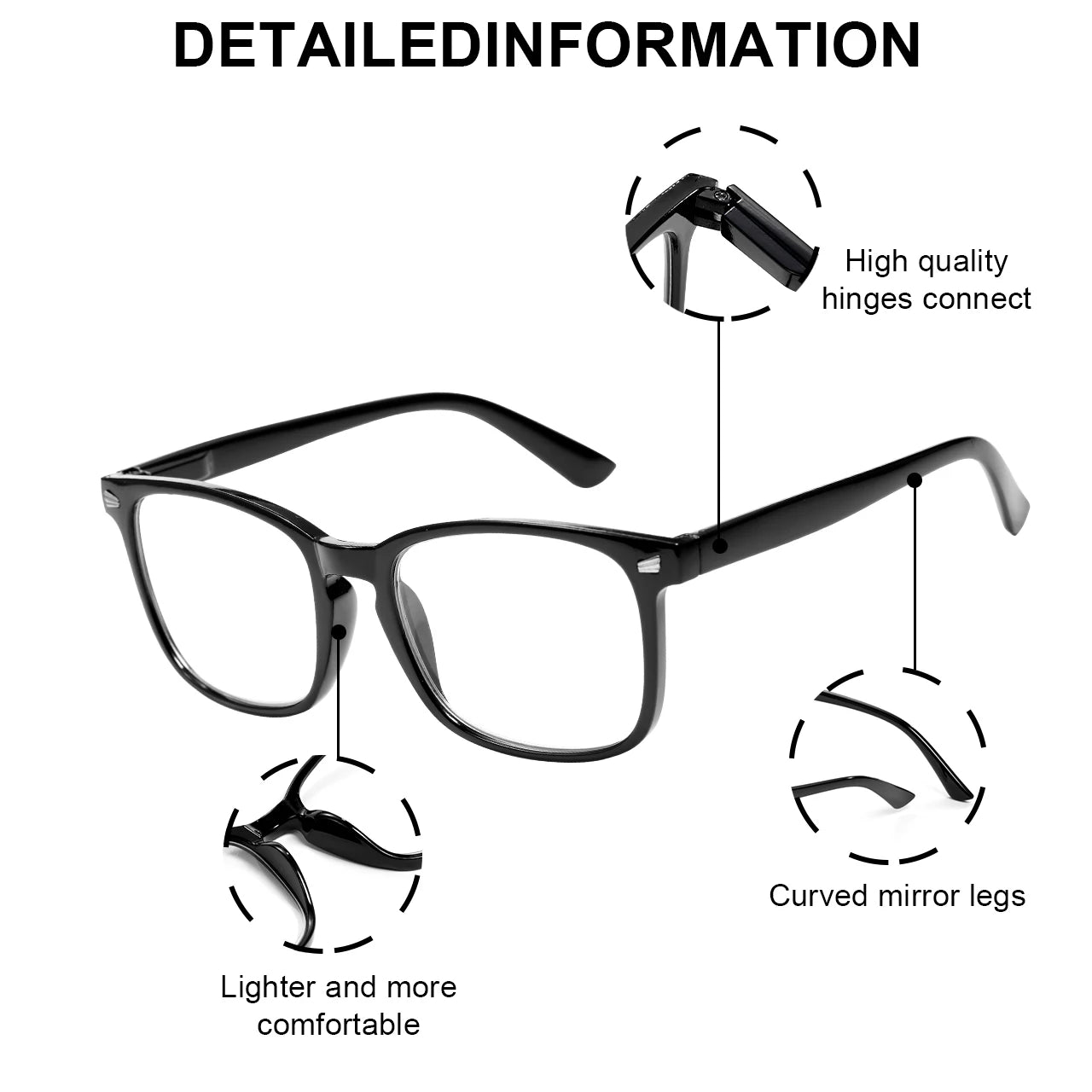 1/3PCS  Auto-Focus Reading Glasses, Lightweight PC Frame, Unisex Design | Ideal for Computer Use & Perfect Gift Choice