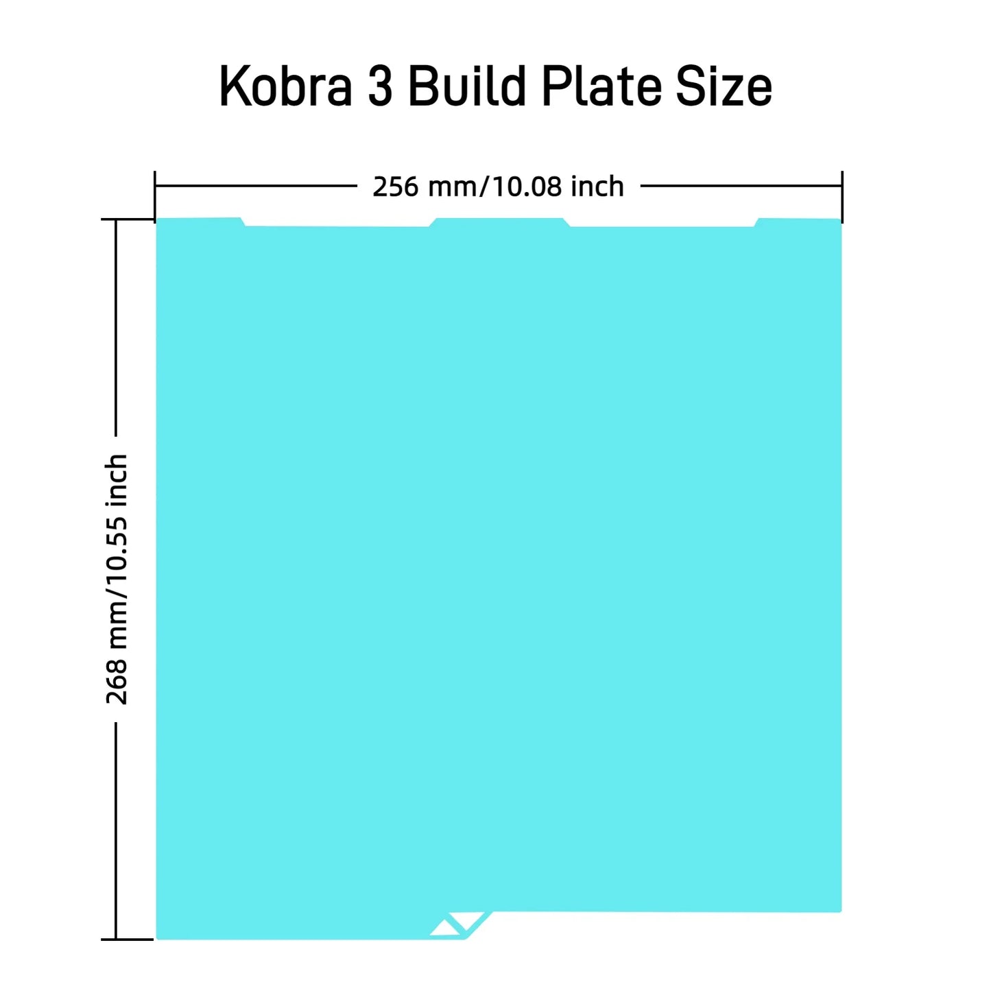 Für Anycubic Kobra 3 Combo Bauplatte 256x268 Federstahlplatte für Anycubic Kobra 3 V3 Combo/ Kobra 3 V2 Glacier Kühlplatte