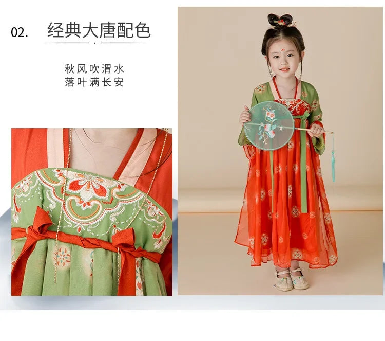 Robe chinoise Hanfu moderne pour fille, tenue d'Halloween de fée, Vêtements pour enfants, Vestidos, Costume traditionnel de Cosplay, Robes pour filles
