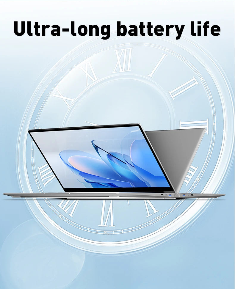 LENO 14.1"Laptop 16GB RAM 2TB SSD Windows 11 Intel N3700 Ultra Slim Notebook Gamer 1920*1080  Display Office Study Computer PC