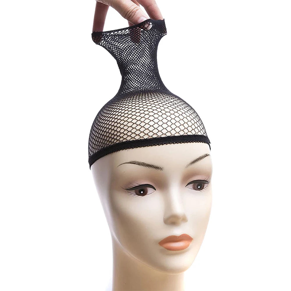 1/3/5 PCS Black Wig Net Caps Durable Elastic Mesh Head Cover Fishnet Hat Close End Hair Styling Accessories for Men and Women