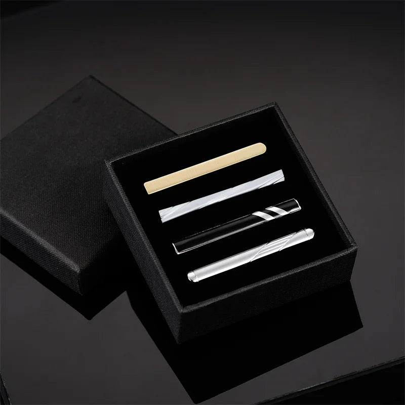 Pince à Cravate Minimaliste Pour Homme Pince à Cravate Pour Chemise Homme Boîte Cadeau Fête Professionnel Bijoux Boutons De Manchette Homme Luxe Avocat Mode Homme