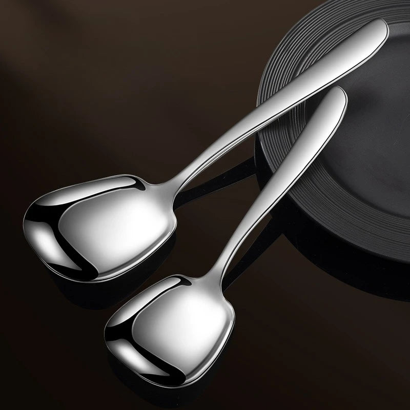 1PC Public Serving Spoon Stainless Steel Serving Spoon Large Spoon Commercial Hotel Restaurant Household Tableware