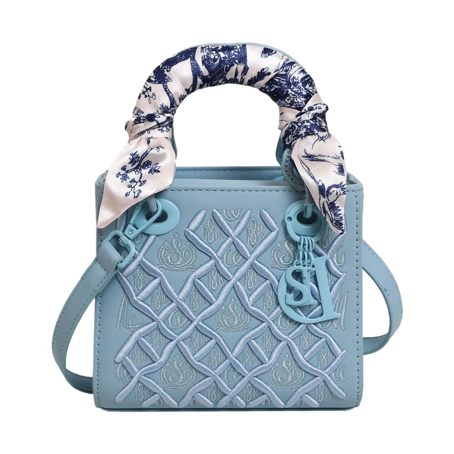Sac Princesse Diana brodé à la main Guofeng Heavy Industry pour femmes, Sac bandoulière de luxe léger haut de gamme, Nouveau style 2025