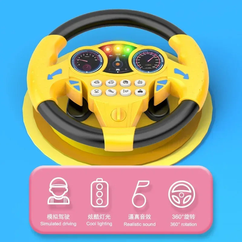 Kleinkind Glänzende Simulation Lenkrad Spielzeug Kinder Spielzeug Früherziehung Beifahrer Kinderwagen Lenkrad Sprachspielzeug