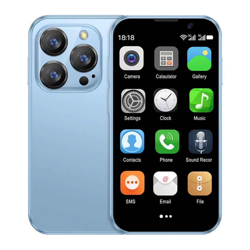 Mini Smartphone SERVO 16SE 16 Go ROM Android 9.0 Wifi Double SIM Veille Play Store 3G WCDMA Petit Téléphone Portable Intelligent 3.0" Nouvelle Version