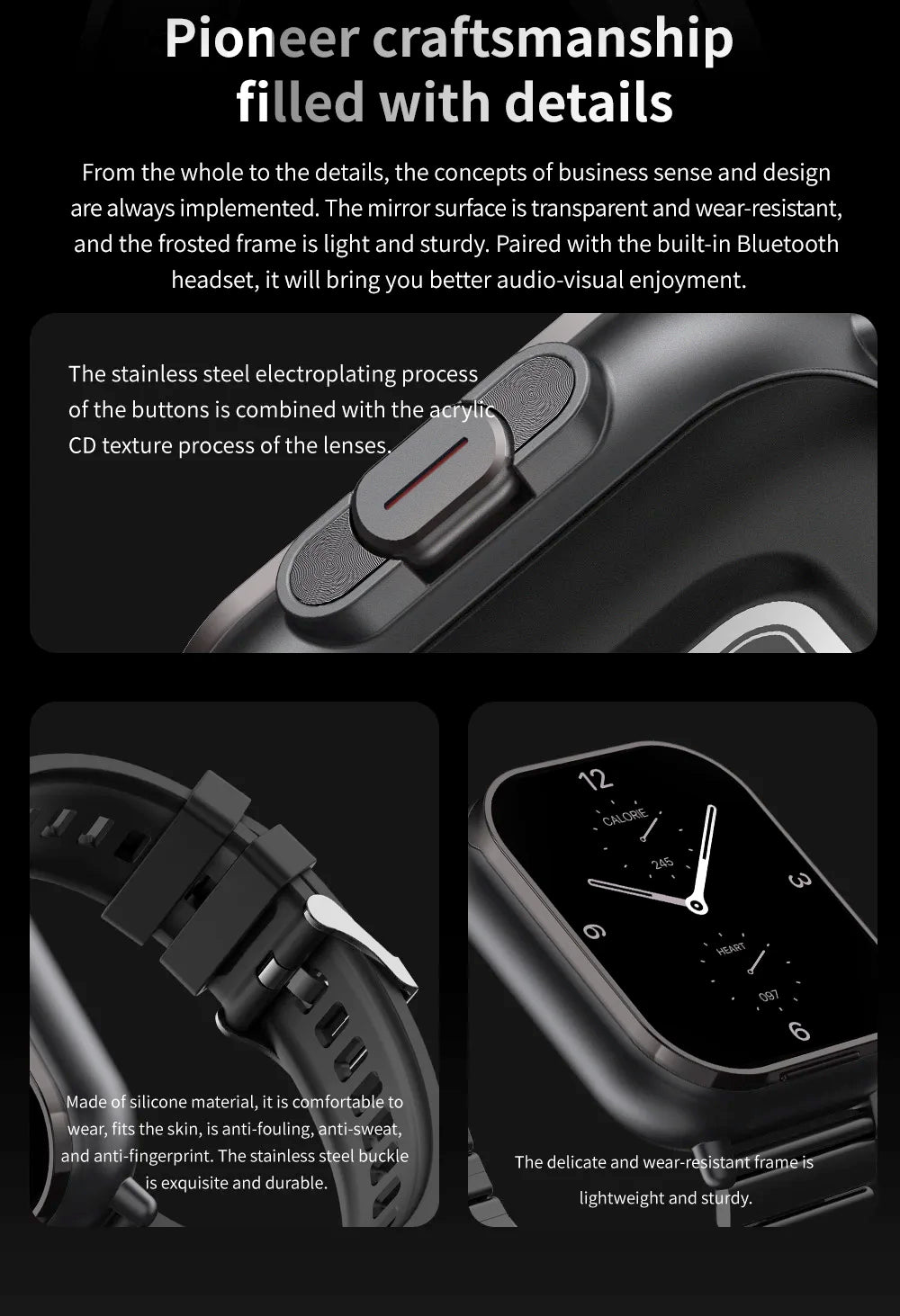 TWS Earphone Smartwatch 2.01" Headset 2-in-1 Smartwatch BT-Anruf Bluetooth Kopfhörer Uhren Herzfrequenz Sport Fitness Armband