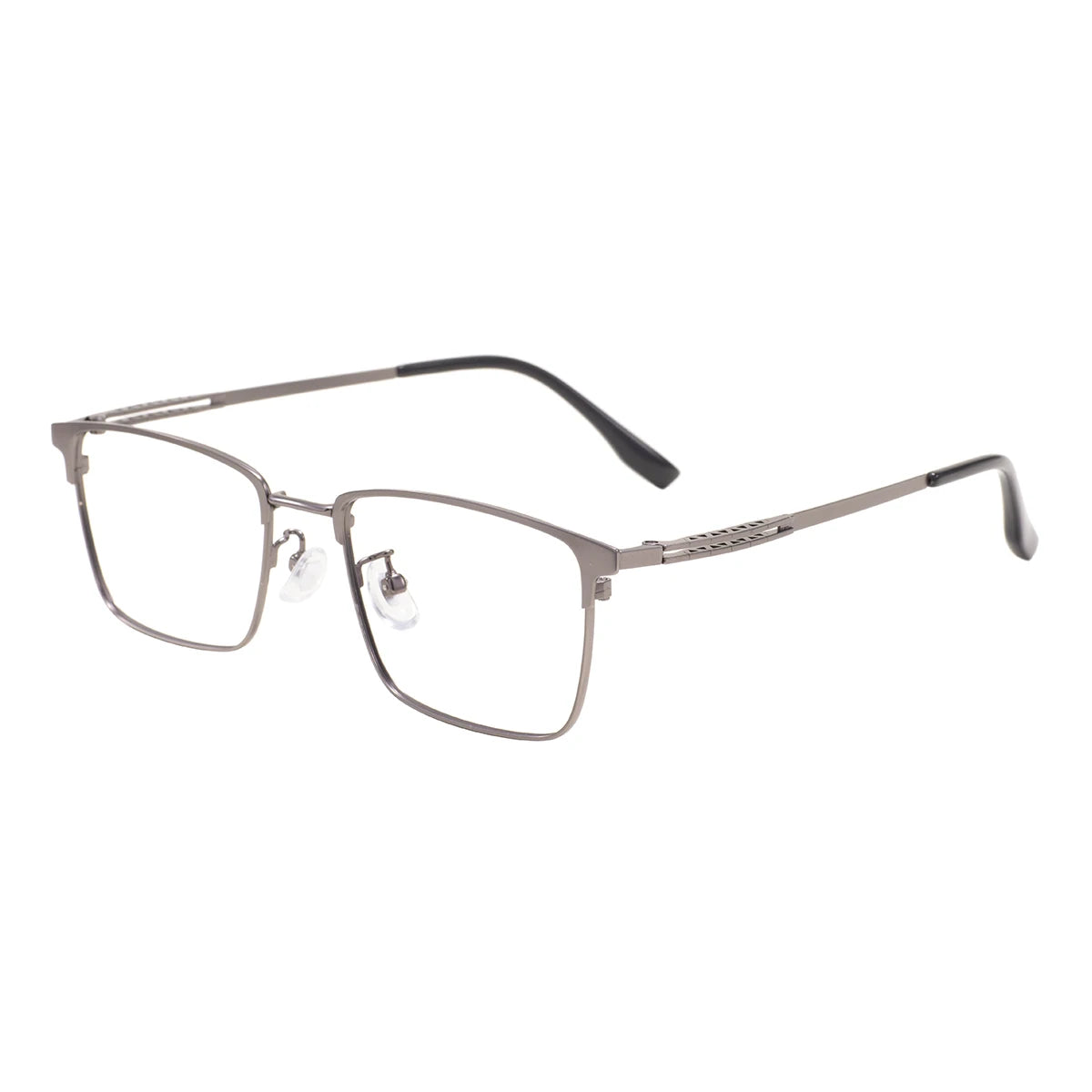 Monture de lunettes rectangulaires confortables en métal avec barre supérieure, pour hommes d'affaires, avec monture complète, pour verres correcteurs optiques