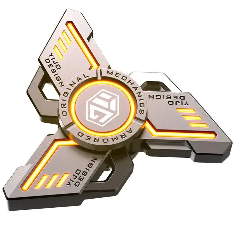 Jouets anti-stress EDC lumineux, fidget spinners en alliage métallique, toupie noctilucente anti-stress pour adultes et enfants.