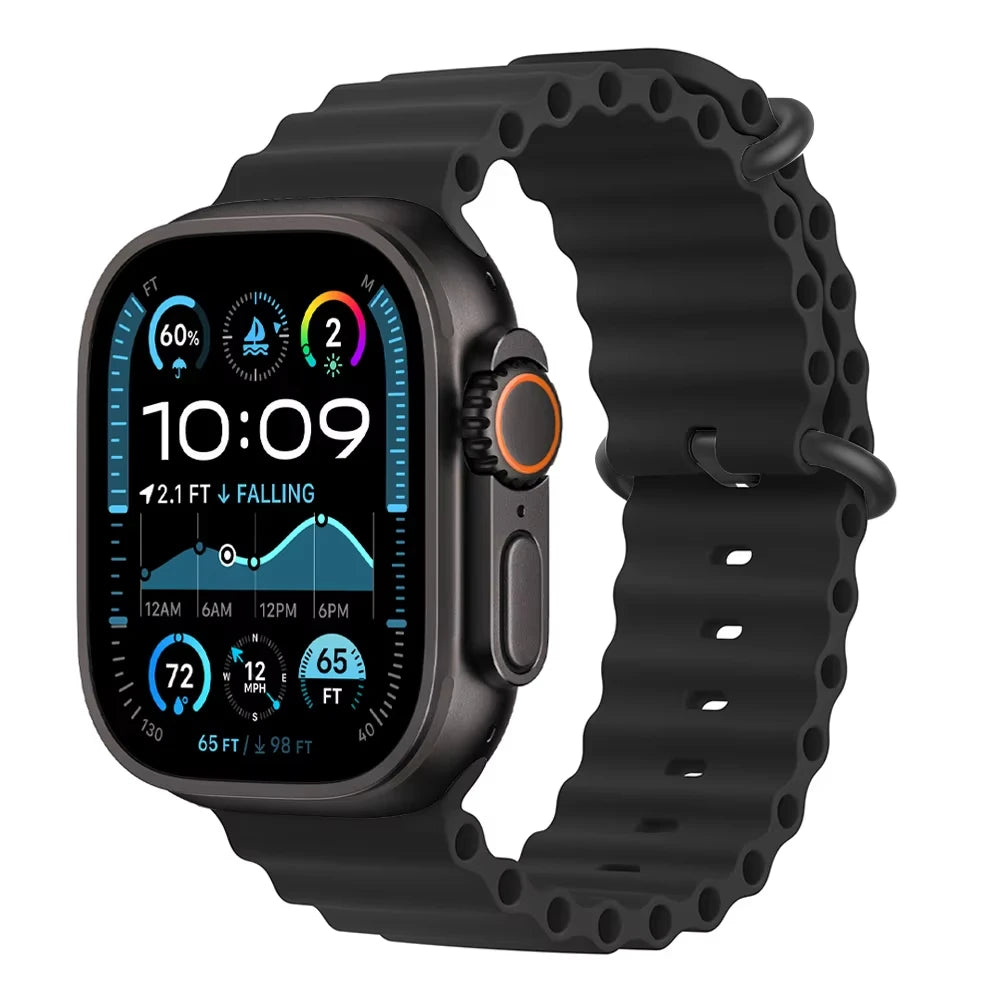 Offizielles Ocean Armband für Apple Watch Ultra 3 2 49mm 46mm 44mm 40mm 42 41 45 Sportarmband iWatch Series 11 10 9 7 8 6 SE3