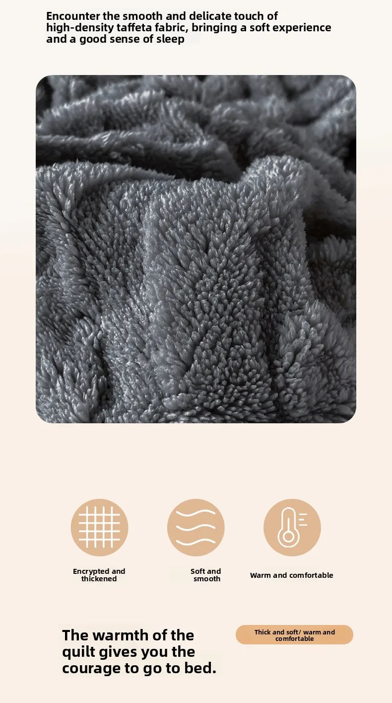 Jacquard Winter Dick Warme Korallen Plüsch Matratzenauflage Hohe Elastizität Rutschfest Atmungsaktiv Geeignet Schlafzimmer Weiches Bettlaken