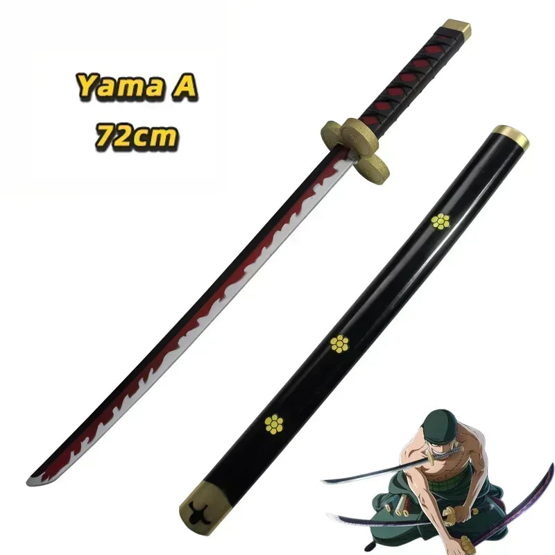 72cm Zoro Katana Samuraischwert Japan Anime Cosplay Katanas Yubashiri Kitetsu Shusui Wado Ichimonji PU Spielzeugschwerter
