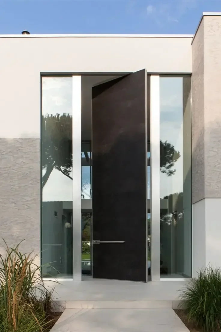 Simple Design Villa Entry Exterior Doors Hurricane Impact Revolving Doors Fire Proof Luxury Entrance Doors Residential Security